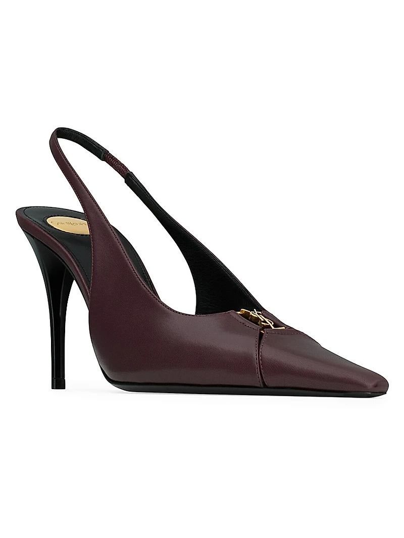 Babylone Breteuil Slingback Pumps Smooth Leather