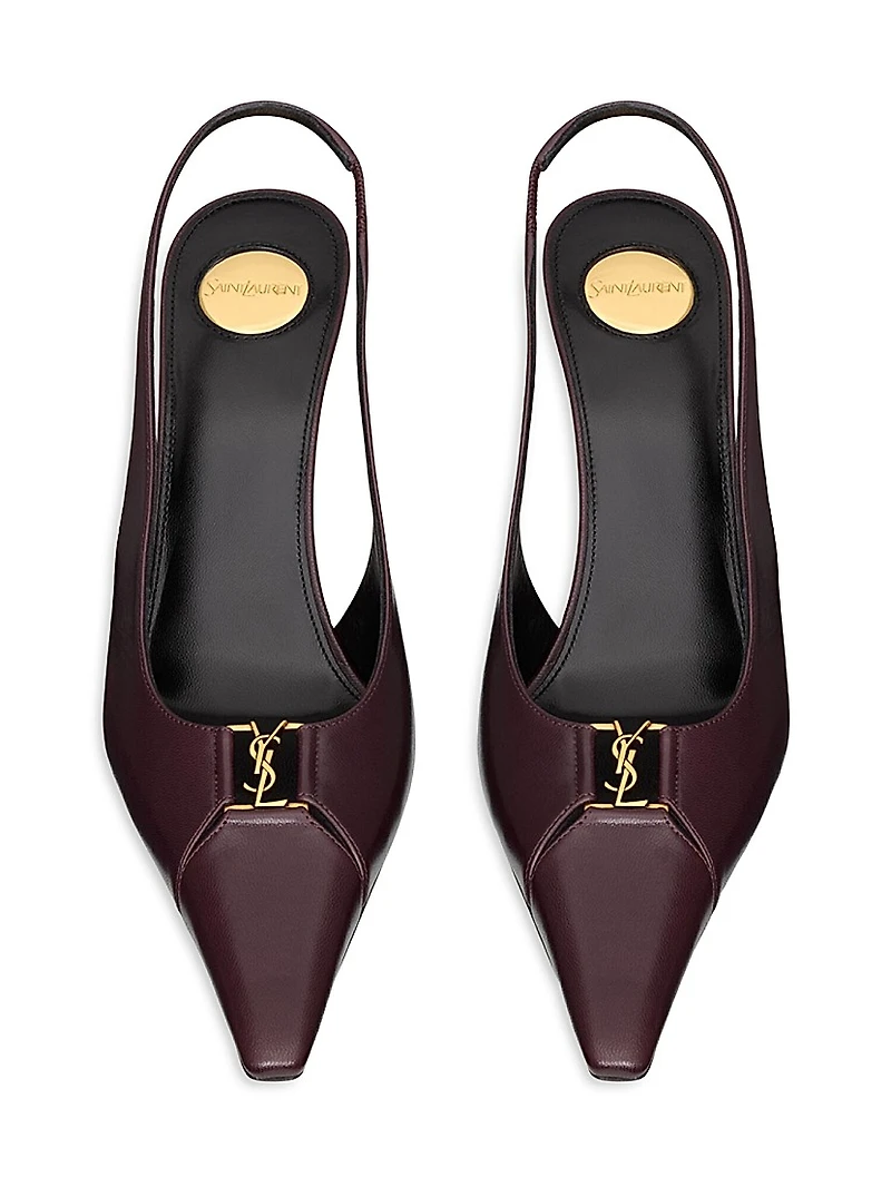 Babylone Breteuil Slingback Pumps Smooth Leather