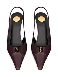 Babylone Breteuil Slingback Pumps Smooth Leather