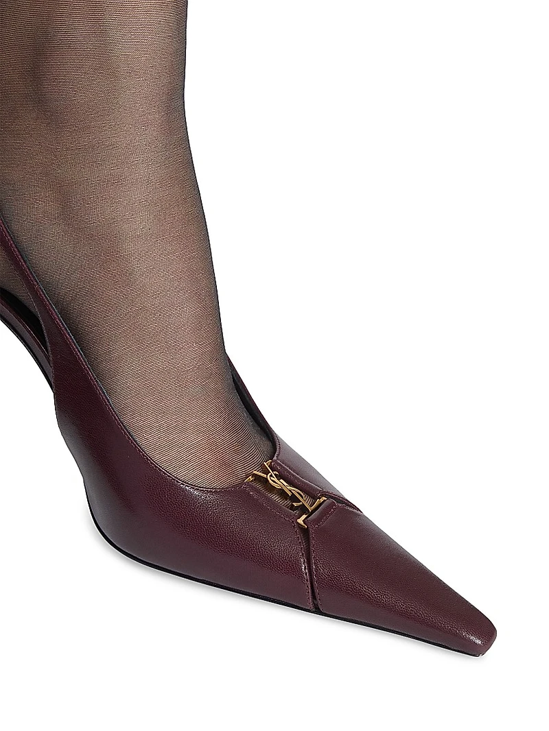 Babylone Breteuil Slingback Pumps Smooth Leather