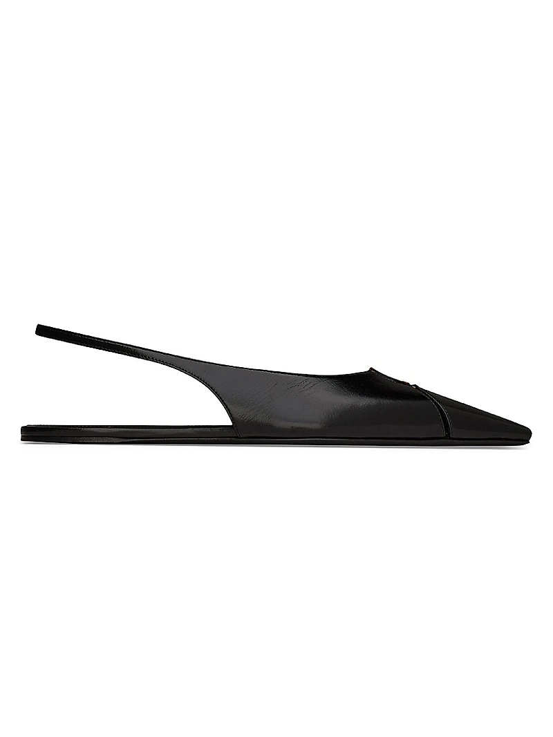 Babylone Slingback Flats Smooth Leather