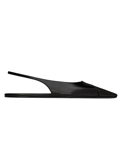 Babylone Slingback Flats Smooth Leather