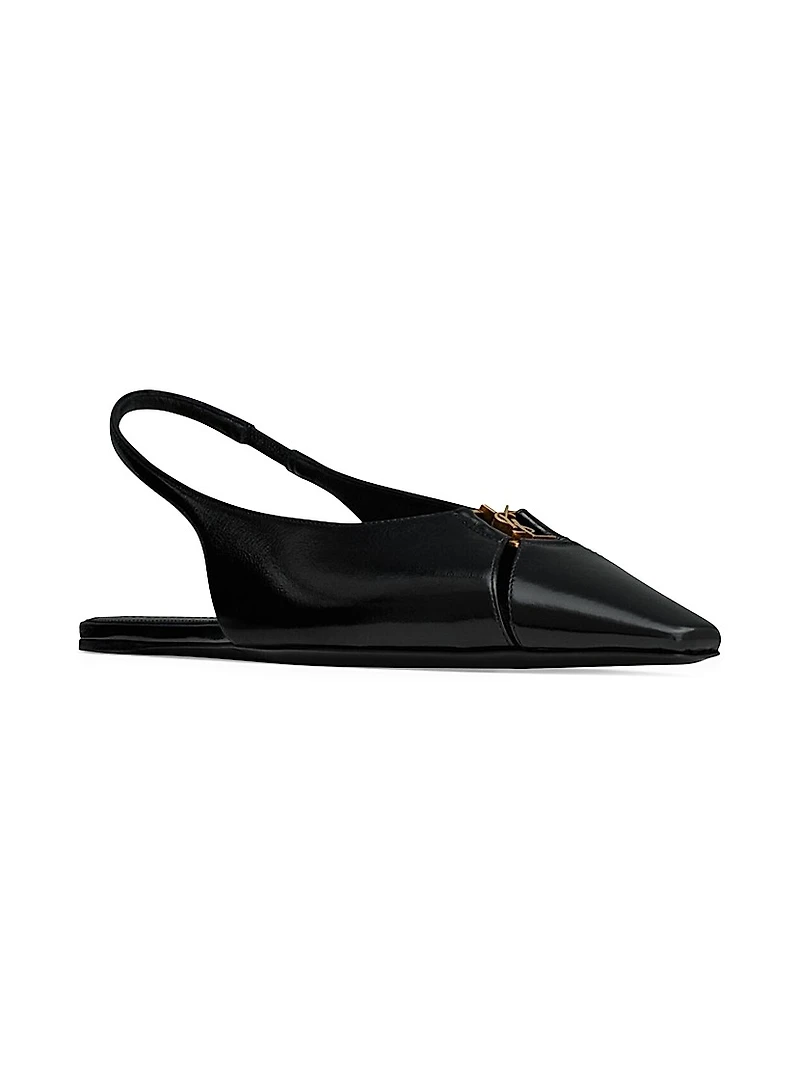 Babylone Slingback Flats Smooth Leather