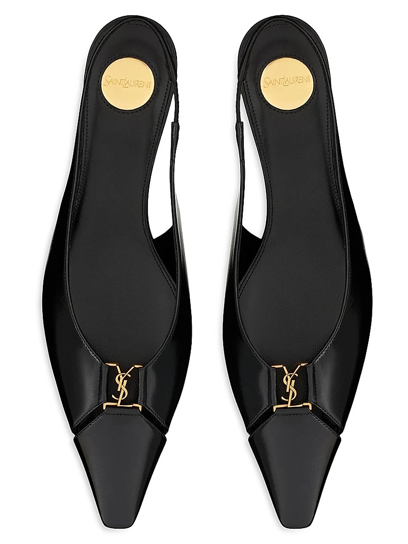 Babylone Slingback Flats Smooth Leather