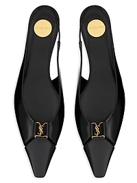 Babylone Slingback Flats Smooth Leather