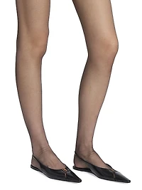 Babylone Slingback Flats Smooth Leather