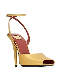 La Scandale Sandals Metallic Leather