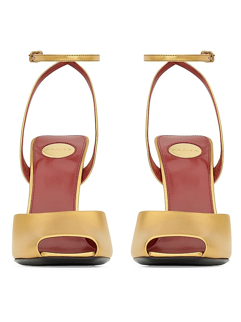 La Scandale Sandals Metallic Leather