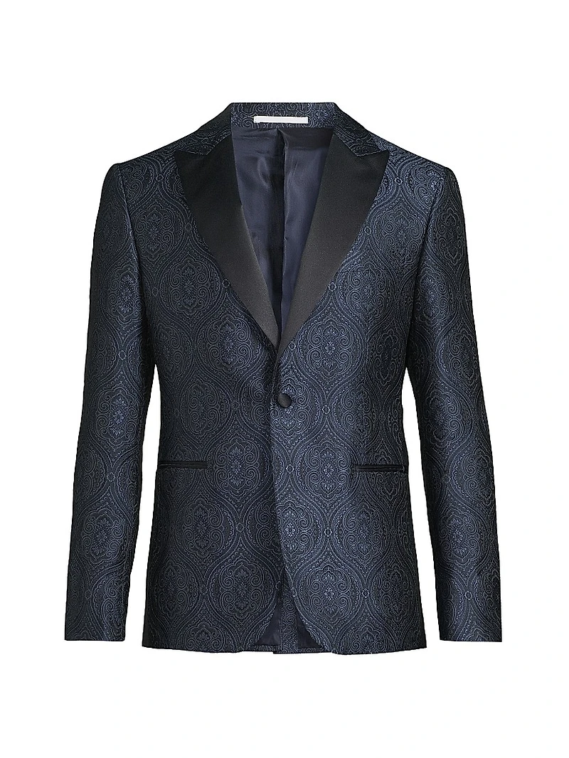 Paisley Silk-Blend Single-Breasted Dinner Jacket