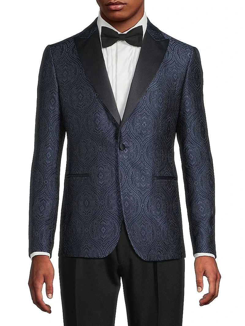 Paisley Silk-Blend Single-Breasted Dinner Jacket