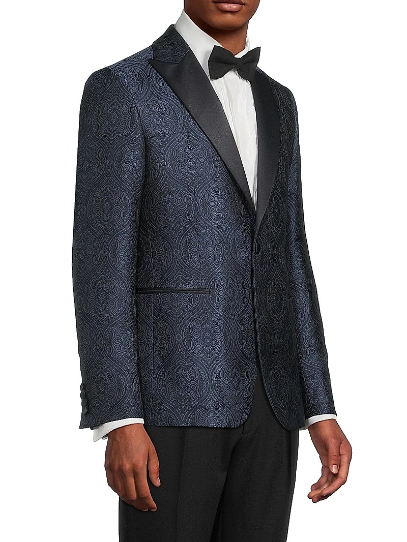 Paisley Silk-Blend Single-Breasted Dinner Jacket
