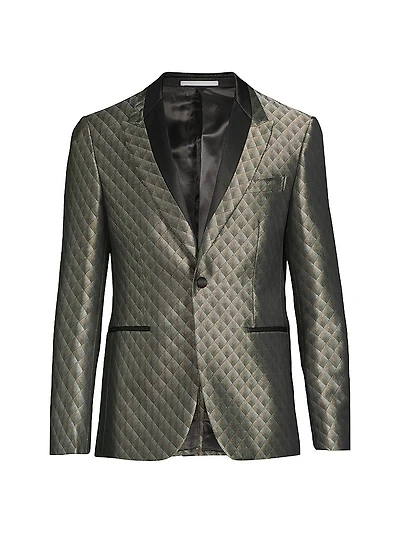 Geometric Single-Breasted Dinner Jacket