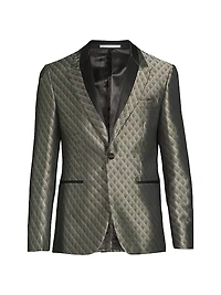 Geometric Single-Breasted Dinner Jacket