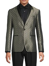 Geometric Single-Breasted Dinner Jacket