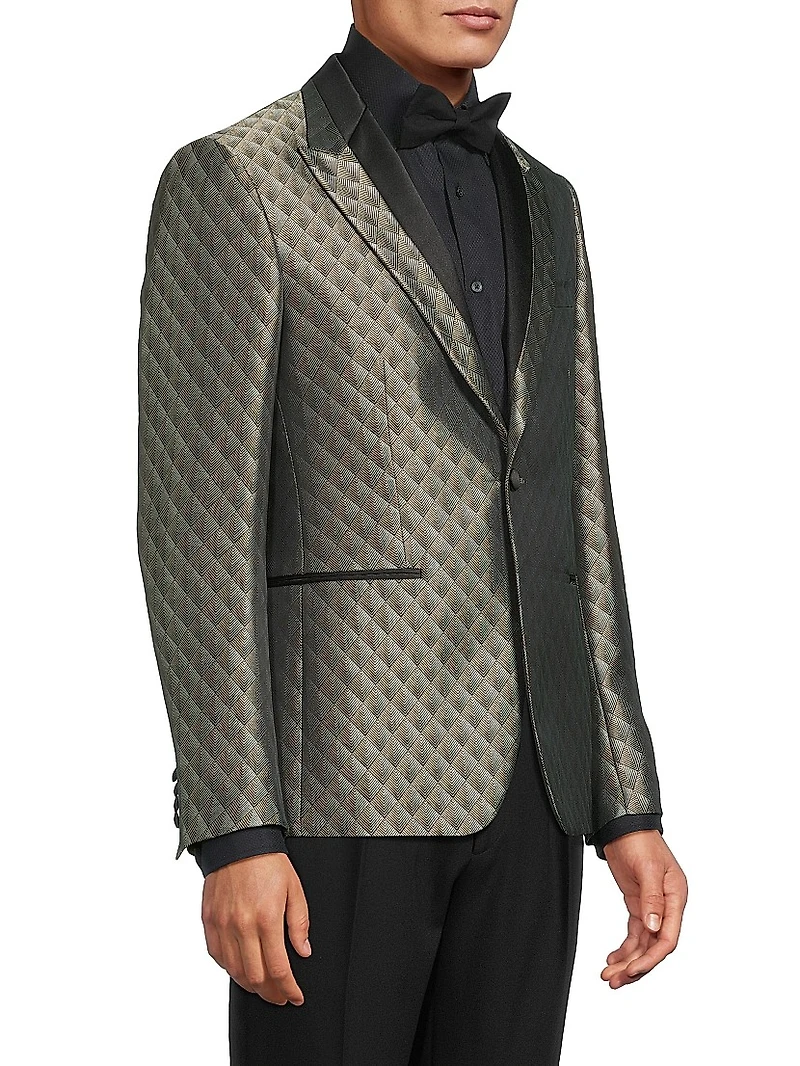 Geometric Single-Breasted Dinner Jacket