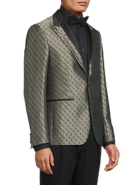 Geometric Single-Breasted Dinner Jacket