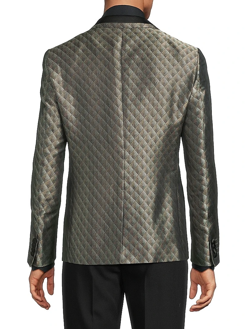 Geometric Single-Breasted Dinner Jacket