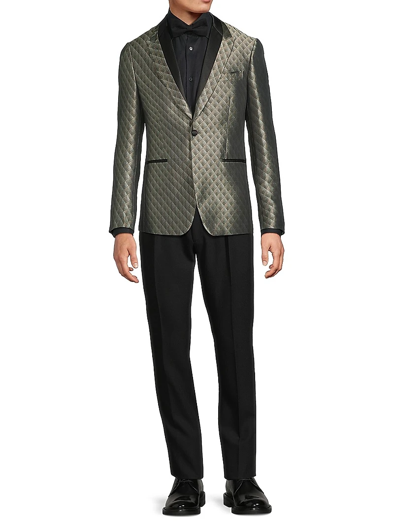 Geometric Single-Breasted Dinner Jacket