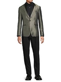 Geometric Single-Breasted Dinner Jacket