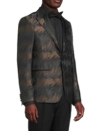 Abstract Silk-Blend Single-Breasted Dinner Jacket