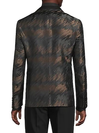 Abstract Silk-Blend Single-Breasted Dinner Jacket