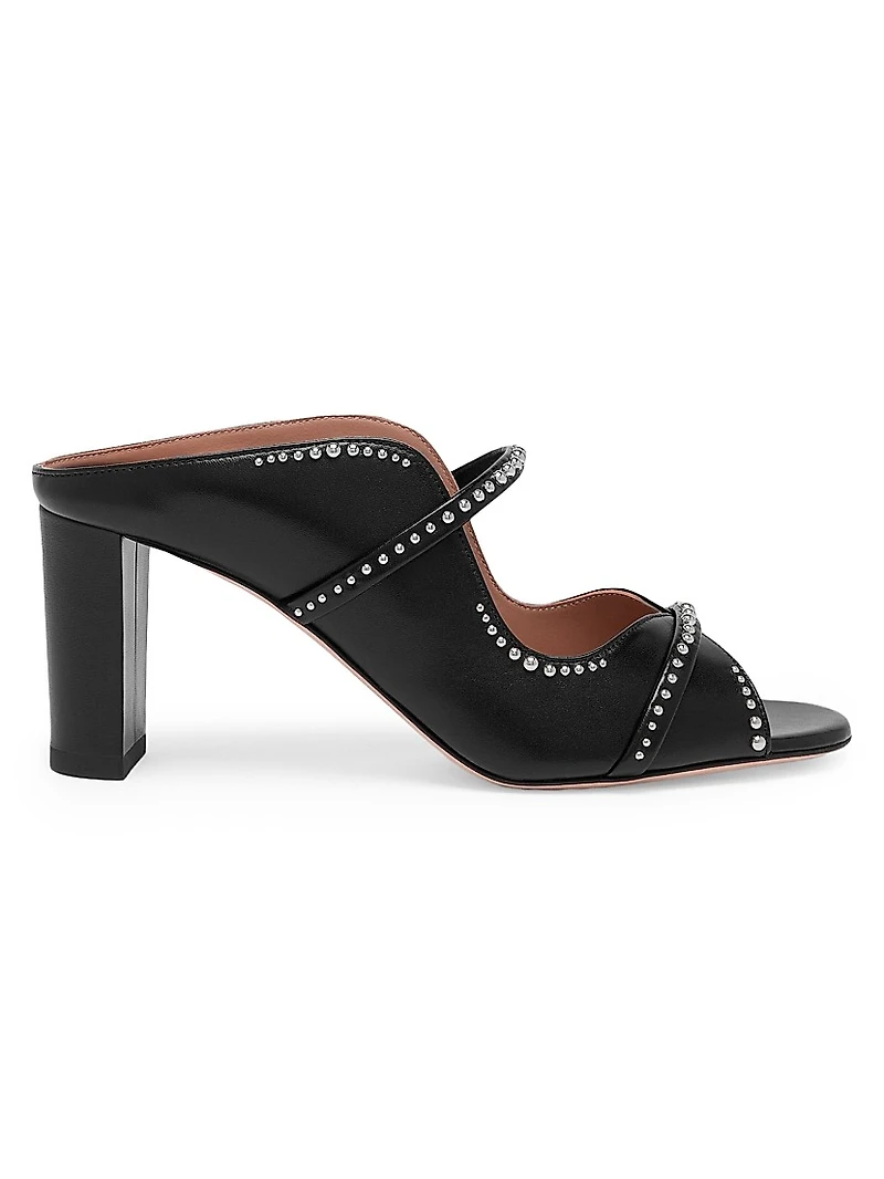 Norah 70MM Studded Leather Block Heel Sandals