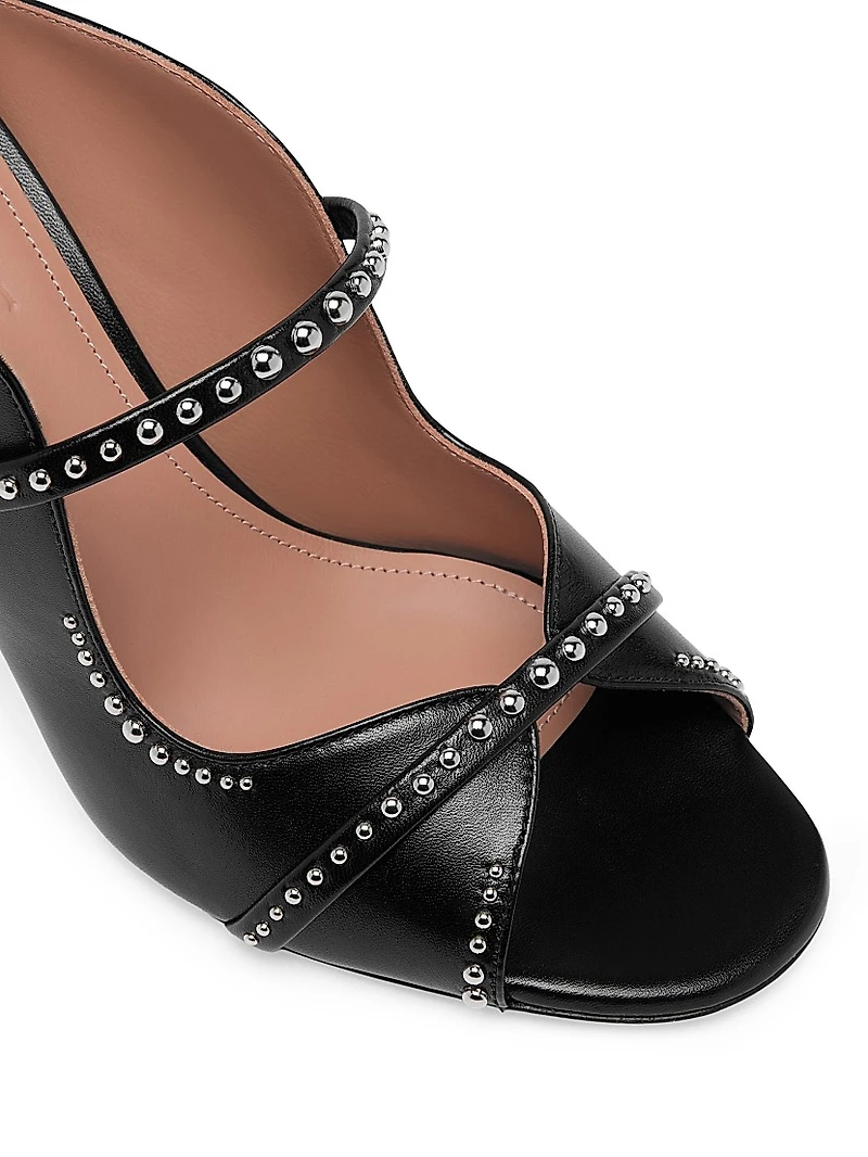 Norah 70MM Studded Leather Block Heel Sandals