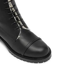 Miller Leather with Shearling Lining Combat Boots