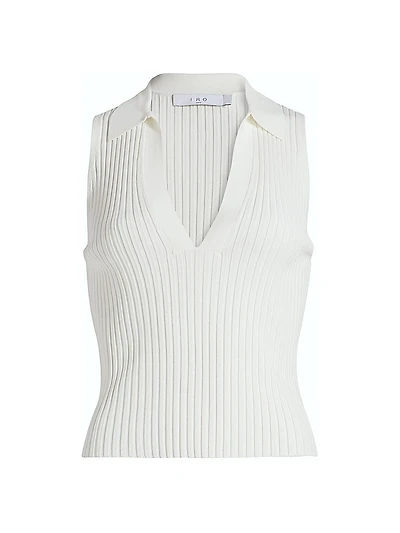 Kenzie Sleeveless Polo Knit Top