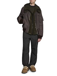 Double Zip Twill Jacket