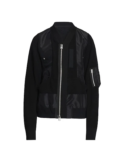 Twill-Knit Jacket
