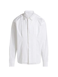 Cotton Poplin Button-Front Shirt