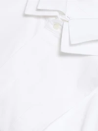 Cotton Poplin Button-Front Shirt