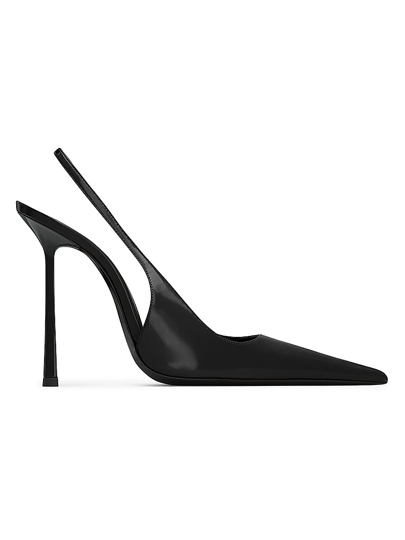 Vendome Slingback Pumps Glazed Leather
