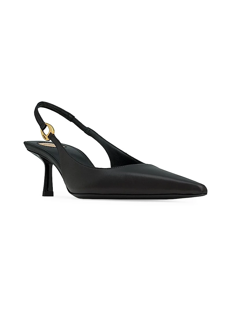 Vendome Slingback Pumps Smooth Leather