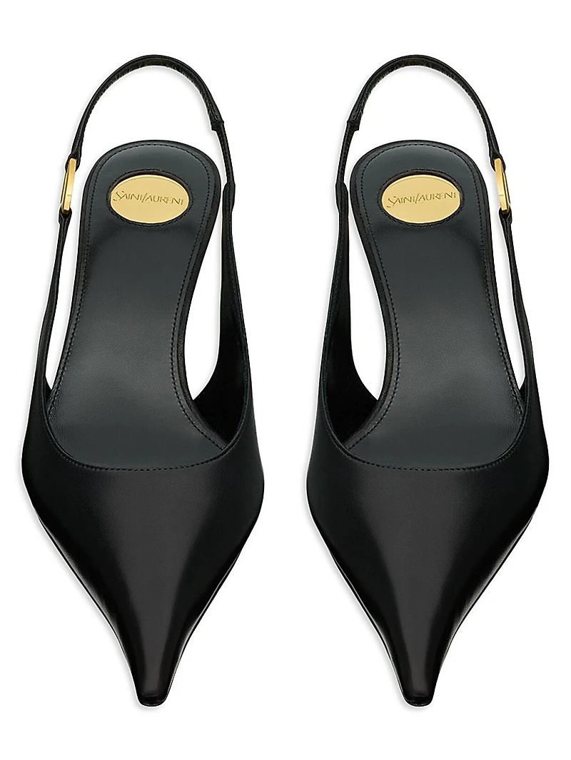 Vendome Slingback Pumps Smooth Leather