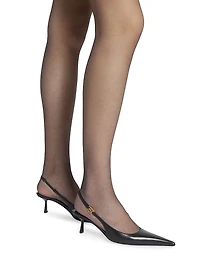 Vendome Slingback Pumps Smooth Leather