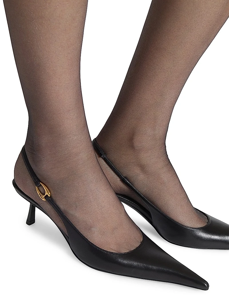 Vendome Slingback Pumps Smooth Leather
