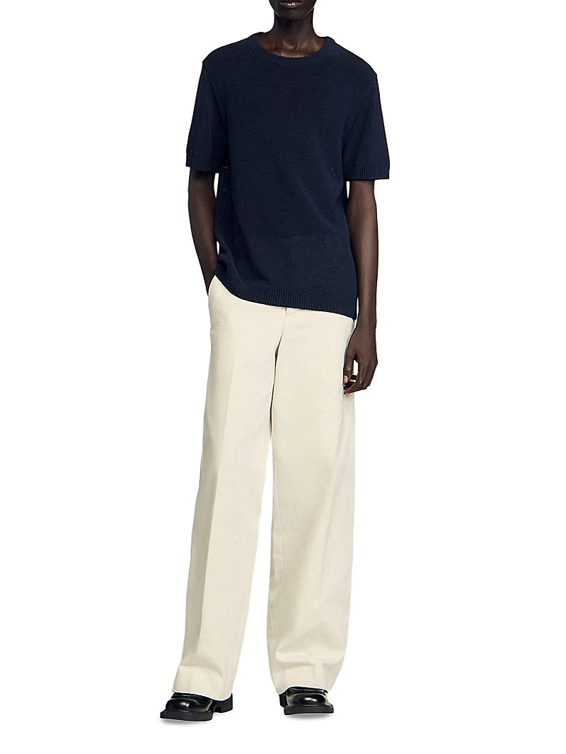 Fine Knit T-Shirt