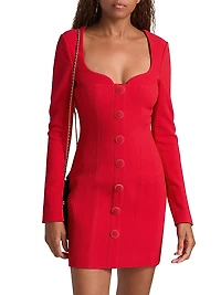 Cameron Tailored Button-Front Minidress