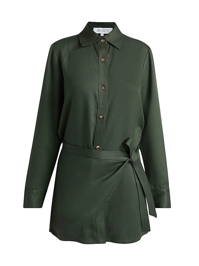 Triva Relaxed Tie-Waist Minidress