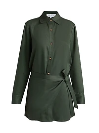 Triva Relaxed Tie-Waist Minidress