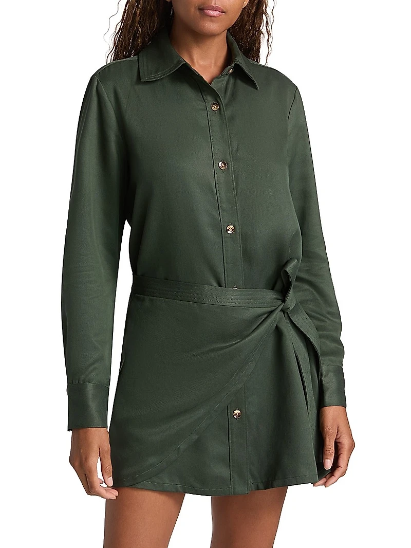 Triva Relaxed Tie-Waist Minidress