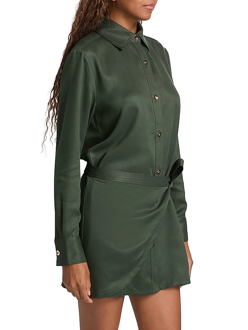 Triva Relaxed Tie-Waist Minidress