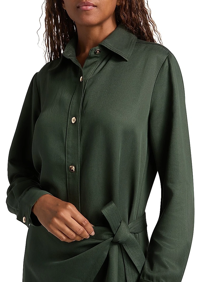 Triva Relaxed Tie-Waist Minidress