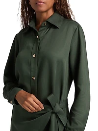 Triva Relaxed Tie-Waist Minidress