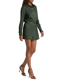 Triva Relaxed Tie-Waist Minidress