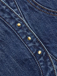 Spread-Collar Woven Denim Jacket