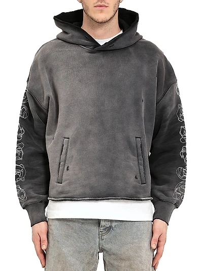 Oversized Embroidered Heavyweight Fleece Hoodie