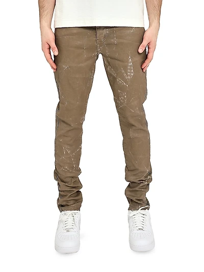 Fracture Paint Splatter Skinny Jeans